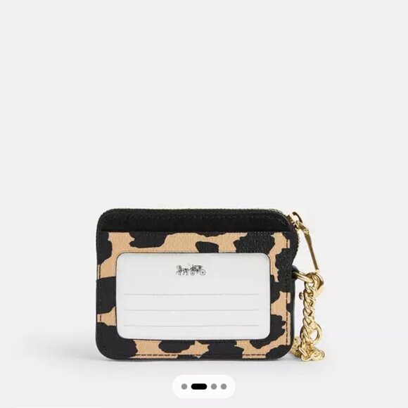 Coach zip card case with chain NWT PRICE FIRM - Picture 3 of 5